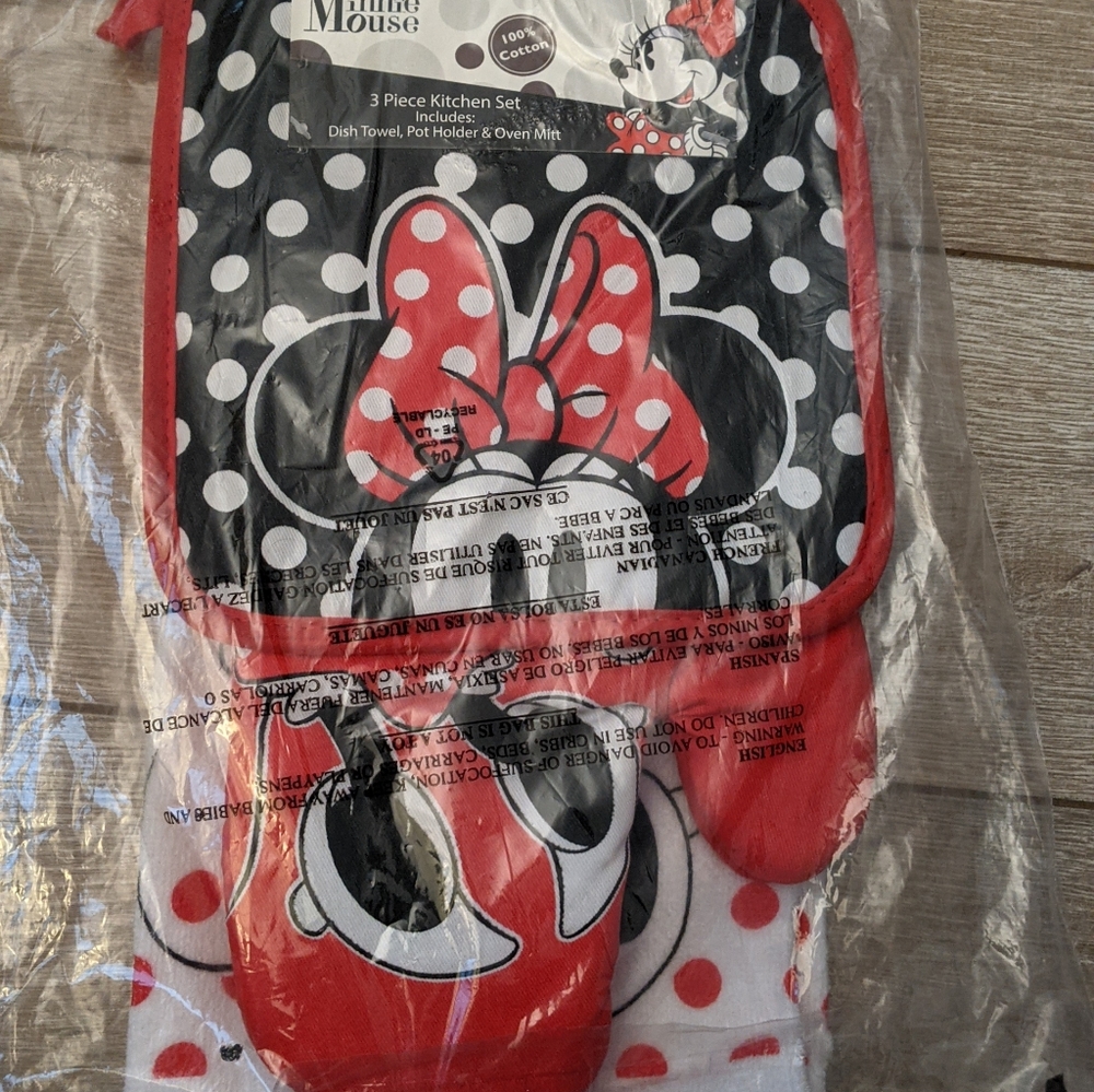 [NWT] Minnie Mouse Cotton Kitchen Set